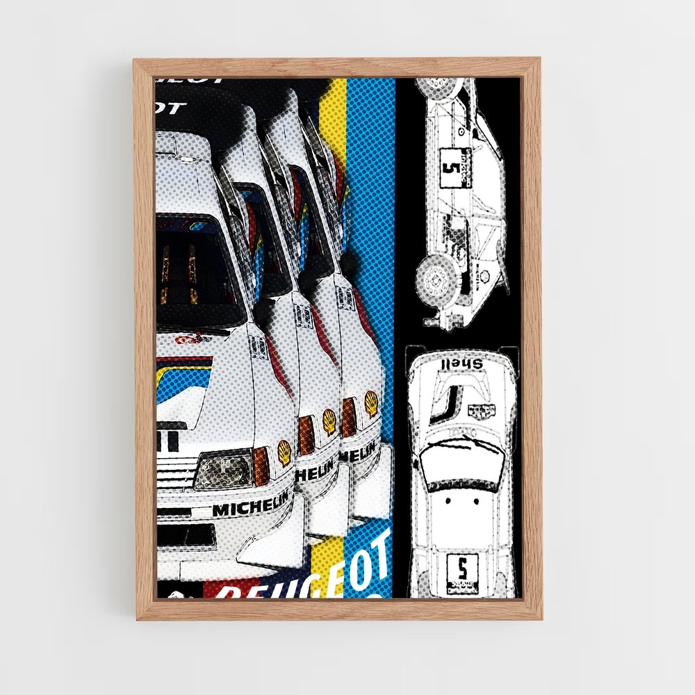 Poster Course Futuriste – affiche Peugeot (vue 4)